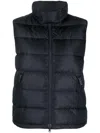 Aspesi Sleeveless Quilted Jacket With High Collar In Blue