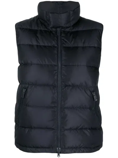 Aspesi Padded Zip-fastening Gilet In Blue