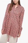 ASPESI PAISLEY PRINTED COLLARLESS SHIRT