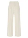 Aspesi Corduroy Elasticated-waistband Pants In Cream