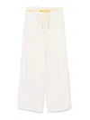 Aspesi Cotton And Linen High-waisted Trousers
