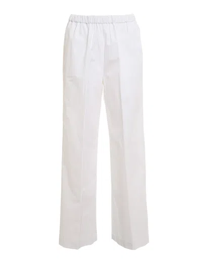 Aspesi Poplin Trousers In White