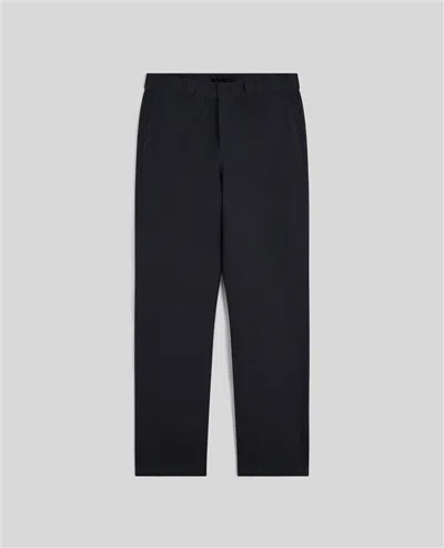 Aspesi Adrien Slub Linen-blend Trousers In Nero