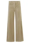 Aspesi Wide-leg Velvet Trousers In Brown