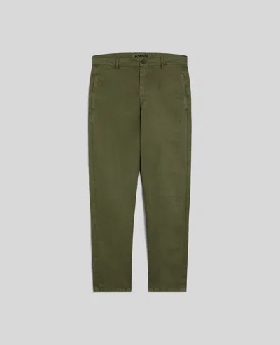 Aspesi Pantalone Chino In Gabardina Di Cotone - Militare
