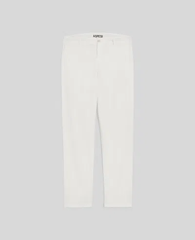 Aspesi Pantalone Chino In Popeline Di Cotone - Naturale