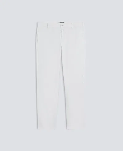 Aspesi Pantalone Chino In Velluto Di Cotone 500 Righe, Tinto Capo - Perla In White