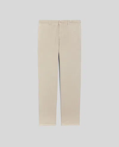 Aspesi Pantalone Flats In Gabardina Di Cotone - Beige