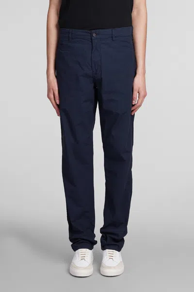 Aspesi Trouseralone Funzionale Trousers In Blue Cotton In Navy / Navy