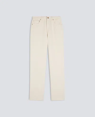 Aspesi Pantalone In Denim Di Cotone - Ecru In White