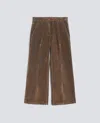 Aspesi Pantalone In Denim Floccato Delave - Tortora In Brown