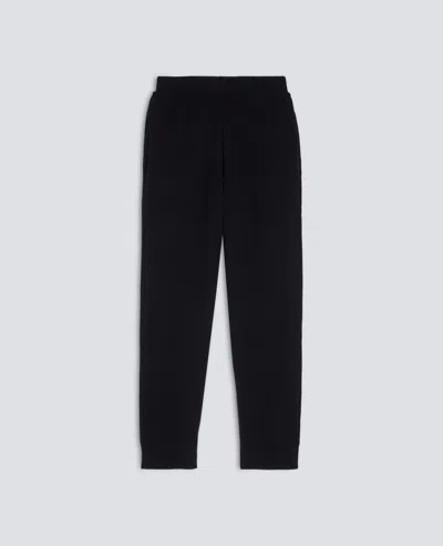 Aspesi Pantalone In Filato Doppia Frontura Di Lana E Cotone - Blu Black In Animal Print