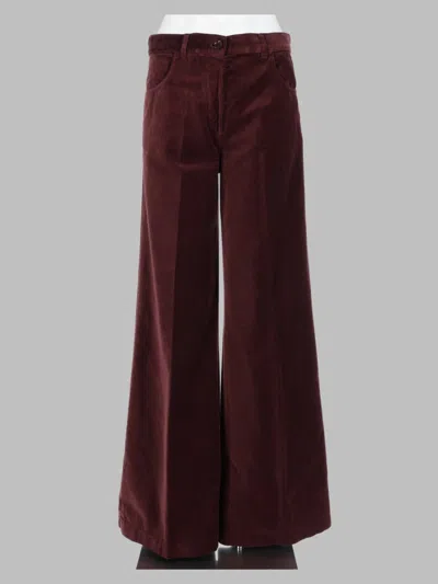 Aspesi Pantalone In Velluto Di Cotone In Brown