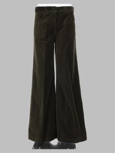 Aspesi Pantalone In Velluto Di Cotone In Green