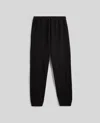 Aspesi Pantalone Jogger In Felpa Con Coulisse - Nero In Nero
