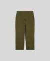 Aspesi Pantalone Lab In Tela Rustica Di Cotone E Lino - Militare In Militare