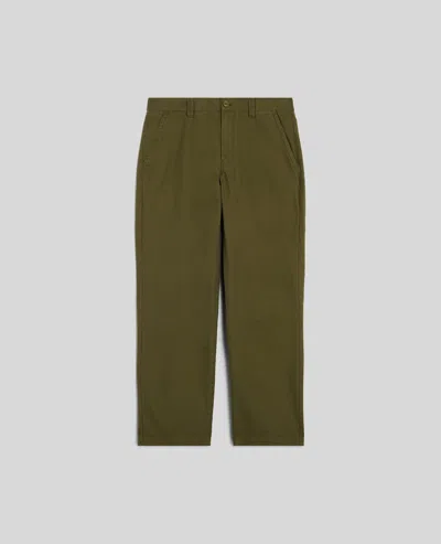 Aspesi Pantalone Lab In Tela Rustica Di Cotone E Lino - Militare