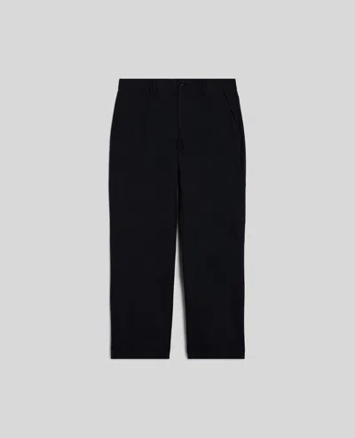 Aspesi Pantalone Lab In Tela Rustica Di Cotone E Lino - Navy