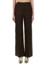 Aspesi Viscose Trousers In Brown In Black