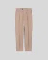 Aspesi Pantalone New Herman In Twill Di Cotone E Lino - Beige In Beige