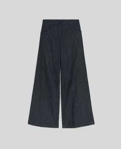 ASPESI PANTALONE WIDE LEG IN DENIM - DENIM