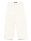 Aspesi Logo-tag Straight Jeans In Cream