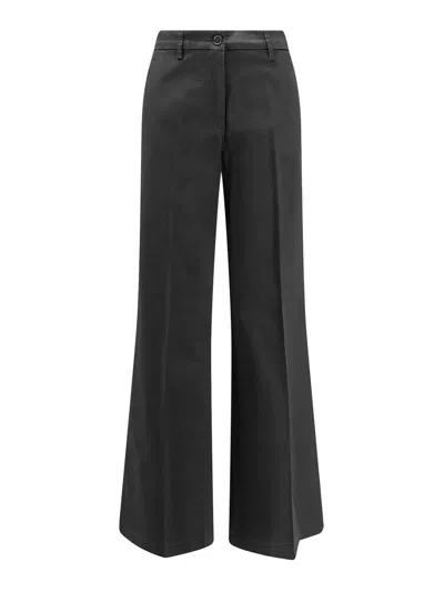 Aspesi Pantaloni In Cotone Stretch In Black