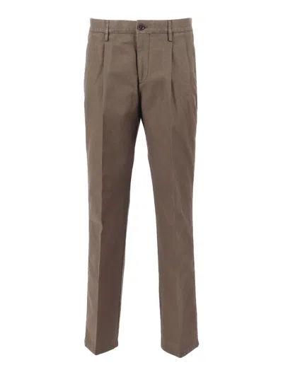 Aspesi Tailored Matte Straight Leg Straight-leg Pants In Brown