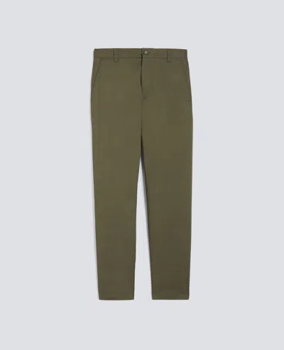 Aspesi Pantalons Chino En Gabardine En Coton Et Lin In Green
