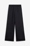 Aspesi Crepe Elasticated Trousers In Black