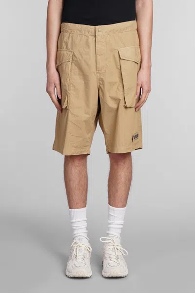 Aspesi Logo-patch Cotton Cargo Shorts In Beige