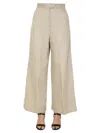 Aspesi Wide-leg Cotton Trousers In White