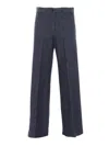 Aspesi Blue Flared Trousers In Blue
