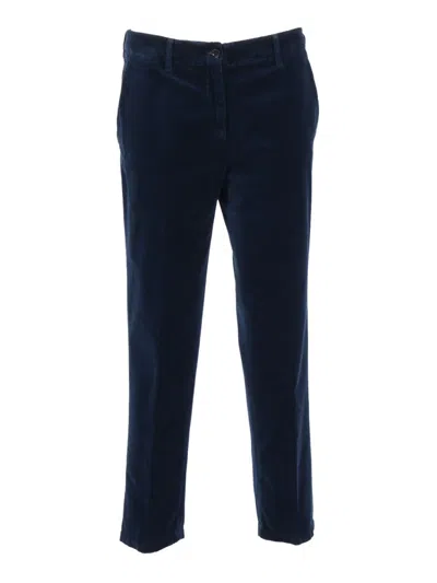 Aspesi Zipper Casual Pants In Blue