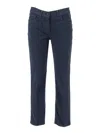 Aspesi Classic Straight-leg Pants With Mid-rise Waist In Blue