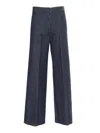 Aspesi Blue Flared Trousers In Blue