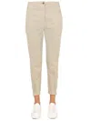 Aspesi Cropped Trousers With Pockets And Belt Loops In Beige