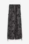 Aspesi Camouflage Cargo Pants In Grey