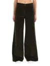 Aspesi Saint Laurent V-waist Jeans With A Wide-leg Cut In Brown