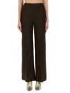 Aspesi Viscose Trousers In Brown In Black