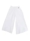 Aspesi Wide-leg Linen Trousers In White