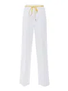 Aspesi Relaxed Fit Straight-leg Trousers With Drawstring In White