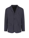 Aspesi Paperino Single-breasted Blazer In Navy