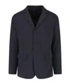 Aspesi Tailored Single-breasted Blazer With Pockets In Black