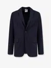 Aspesi Tailored Black Polyamide Jacket With Notched Lapel In Multi