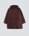 Aspesi Parka Americano In Nylon - Bordeaux In Burgundy