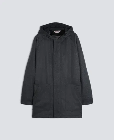 Aspesi Parka Aus Woll-alpaka-loden Wattiert Mit Thermore - Grau In Gray