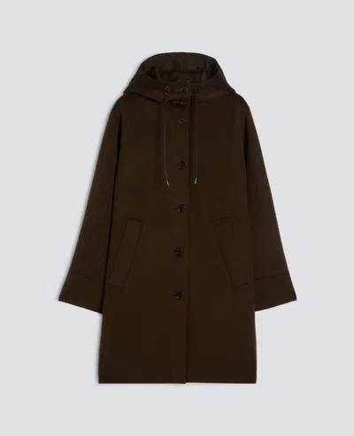 Aspesi Parka En Double Laine Effet Castor - Marron In Brown
