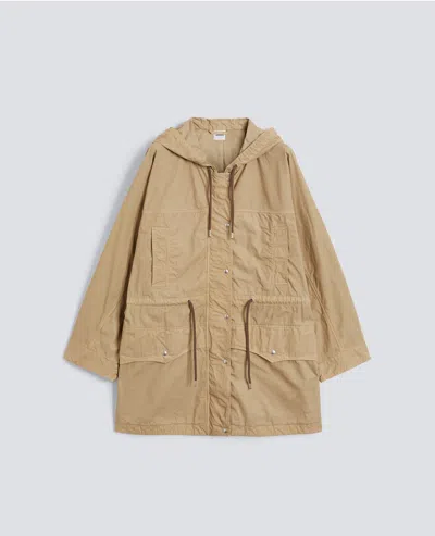 Aspesi Parka En Toile De Coton Teinte A La Teinte De Vetements In Brown