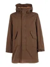 Aspesi Hooded Parka In Brown